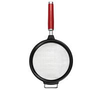 KitchenAid - Passoire de Cuisine en Inox et Plastique, Maille Ultra Fine - Couleur Rouge Cerise et Noir