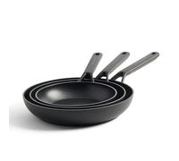KitchenAid Poêles à Frire en Aluminium Anodisé - Classic - Céramique Antiadhésive Sans PFAS, 20/24/28 cm, Compatible Induction, Four et Lave-Vaisselle, Noir