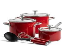 KitchenAid Set de poêles Steel Core Enamel rouge Keizer 8 pièces