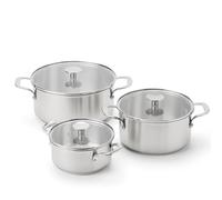 KitchenAid Stainless Steel Sheet Batterie de cuisine 3 pièces en acier inoxydable 16 cm/20 cm/24 cm Passe au four et au lave-vaisselle Argenté