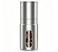 KitchenBoss Moulin a Poivre 150 ml Inoxydable | Moulin à Sel avec Meule en Céramique pour le Sel, le Poivre et le Piment (Non Rempli)
