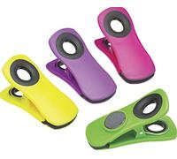 KitchenCraft Chunky Magnetic Bag Clips / Memo Holders - Assorted Colours (Set of 4)