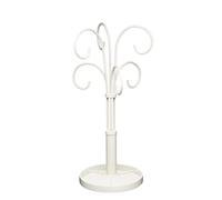 KitchenCraft Classic Collection - Arbre à Tasses/Porte-Tasses en Fer Forgé, Blanc, 37 cm