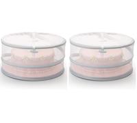 KitchenCraft - Cloche Alimentaire Pliable en Maille, Transparent, 31 x 12 x 16 cm (Lot de 2)