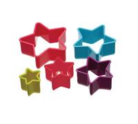 Kitchencraft Colourworks Emporte-Pièces en Plastique en Forme D'Étoile - lot de 5