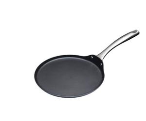 KitchenCraft Crêpière Antiadhésive en Acier au Carbone, Compatible Induction, 24 cm