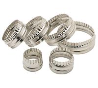 KitchenCraft Double Sided Pastry Cutters Set with Fluted / Round Edges, Stainless Steel, 6 Pieces