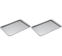 KitchenCraft - Grand Plateau de Cuisson avec Revêtement Antiadhésif, 43 x 28 cm, Argent (Lot de 2)