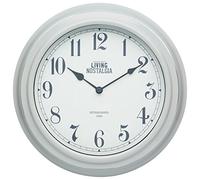 KitchenCraft Living Nostalgia Analogue Wall Clock, Grey, 25.5 cm (10 inch)