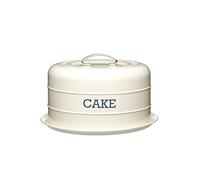 KitchenCraft Living Nostalgia Cake Tin Storage, Boîte De Conservation Hermétique Pour Gâteaux / Dôme À Gâteaux, 28,5 X 18 cm, Antique Cream