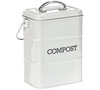 Kitchen Craft Bac à compost Living Nostalgia, acier, gris français, 3L