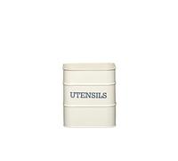 KitchenCraft Living Nostalgia Metal Kitchen Utensil Holder, 15 x 16 cm - Antique Cream