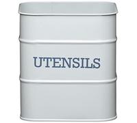 KitchenCraft Living Nostalgia Utensils Tin, Grey, 14.5 x 16 cm