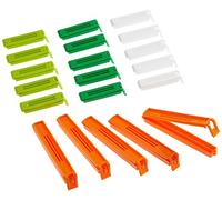 KitchenCraft - Lot de 20 Clips de Fermeture pour Sachets, Plastique, 6 et 11 cm