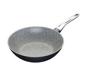 KitchenCraft MasterClass - Wok Antiadhésif en Fonte d'Aluminium, Compatible Induction, 28 cm