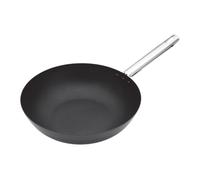 KitchenCraft MasterClass Wok Professionnel en Acier au Carbone Antiadhésif, Compatible Induction, 30 cm