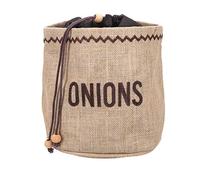 KitchenCraft Natural Elements - Sac à Oignons en Toile de Jute, Marron, 21 x 21 x 20 cm
