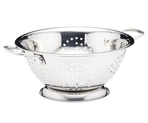 KitchenCraft - Passoire sur Pied en Métal avec Poignées, Acier Inoxydable, 24,5 cm