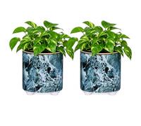 KitchenCraft Petit pot à plantes d'intérieur, design décoratif en marbre vert, céramique, vert, 1 x 11 cm
