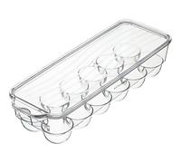 KitchenCraft Porte-Oeuf, Conservation Des Oeufs En Plastique Pour Le Réfrigérateur. Porte-Œufs Avec Couvercle, 32,5 X 11,5 cm (13" X 4.5"), Transparent