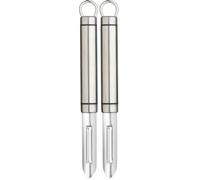 KitchenCraft Professional Économe/Éplucheur de Légumes à Lame Fixe, Acier Inoxydable (20,5 cm) (Lot de 2)