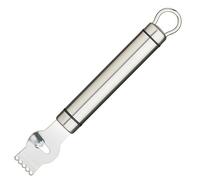 KitchenCraft Professional - Zesteur de Citron et d'Agrumes avec Couteau à Cannelle Intégré, Acier Inoxydable, Argent, 21 cm