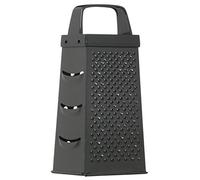 KitchenCraft Râpe à Fromage 4 Faces Revêtement Non-adhésif Noir en Acier Inoxydable (22,5 x 17,5 x 10 cm)