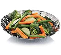KitchenCraft Stainless Steel Collapsible Saucepan Steamer Basket, 23 cm (9")