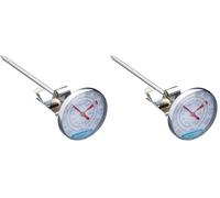 KitchenCraft Thermomètre à lait, gadget de cuisine en acier inoxydable, argenté (Lot de 2)