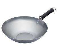 Kitchen Craft Wok Orient – acier carbone sans revêtement, noir, 30 cm