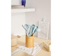 KITCHENWARE STUDIO - Utensiles De Cuisine En Silicone Et Bois Bleu Pastel