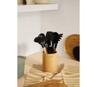 KITCHENWARE STUDIO - Utensiles De Cuisine En Silicone Et Bois Noir