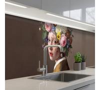 KitchenYeah© Credence Adhesive Pour Cuisine 60x300 cm Panneau Mural Adhesif Fond De Hotte Plaque Pvc Murale Peel And Stick Protege Mur Chef-d'œuvre - Moderne - Coloré