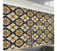 KitchenYeah© Credence Adhesive Pour Cuisine 60x80 cm Panneau Mural Adhesif Fond De Hotte Plaque Pvc Murale Peel And Stick Protege Mur Motif - Carrelage décoratif - Coloré