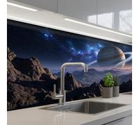 KitchenYeah© Crédence Adhésive Résistant À La Chaleur 60x150 cm Protection Mur Cuisine Panneaux Muraux Adhesif Panneau Decoratif Interieur Fantaisie - Cosmos - Paysage