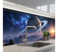 KitchenYeah© Crédence Adhésive Résistant À La Chaleur 60x250 cm Protection Mur Cuisine Panneaux Muraux Adhesif Panneau Decoratif Interieur Fantaisie - Cosmos - Paysage