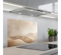 KitchenYeah© Crédence Adhésive Résistant À La Chaleur Protection Mur | 50x70 cm - Cuisine Panneaux Muraux Adhesif Panneau Decoratif Interieur Beige - Nature - Abstrait - Moderne