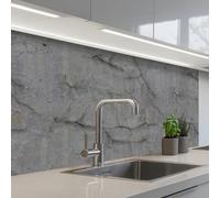 KitchenYeah© Credence Cuisine 60x100 cm Adhesif Protection Mur Plaque De Cuisson Plastique Rigide Revetement Murale À Coller Ancien - Béton