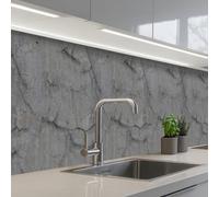 KitchenYeah© Credence Cuisine 60x350 cm Adhesif Protection Mur Plaque De Cuisson Plastique Rigide Revetement Murale À Coller Ancien - Béton