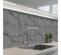 KitchenYeah© Credence Cuisine 60x400 cm Adhesif Protection Mur Plaque De Cuisson Plastique Rigide Revetement Murale À Coller Ancien - Béton