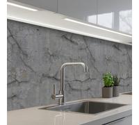 KitchenYeah© Credence Cuisine 80x250 cm Adhesif Protection Mur Plaque De Cuisson Plastique Rigide Revetement Murale À Coller Ancien - Béton