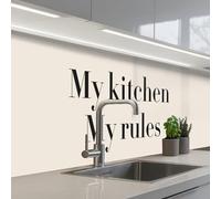 KitchenYeah© Crédence Cuisine À Coller 60x300 cm Protection Plaque De Cuisson Adhesif Plastique Rigide Dalle Murale