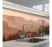 KitchenYeah© Crédence Cuisine À Coller 80x250 cm Protection Plaque De Cuisson Adhesif Plastique Rigide Dalle Murale Désert - Paysage - Nature
