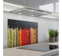 KitchenYeah© Credence Cuisine Adhesive 50x70 cm Protege Mur Revetement Mural Adhesif Parement Interieur À Coller Plaque Plastique Rigide Épices - Herbes - Bandes - Arc-En-Ciel