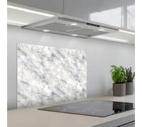 KitchenYeah© Credence Cuisine Adhesive 50x70 cm Protege Mur Revetement Mural Adhesif Parement Interieur À Coller Plaque Plastique Rigide Gris - Marbre - Détaillé