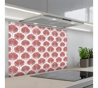 KitchenYeah© Credence Cuisine Adhesive 60x90 cm Protege Mur Revetement Mural Adhesif Parement Interieur À Coller Plaque Plastique Rigide Eventail - Motif - Terra