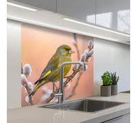 KitchenYeah© Credence Cuisine Adhesive 80x80 cm Protege Mur Revetement Mural Adhesif Parement Interieur À Coller Plaque Plastique Rigide Verdier - Chats - Printemps - Nature - Douceur