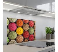 KitchenYeah© Credence Cuisine Sur Mesure 50x70 cm Plaque Adhesive Murale Panneau Decoratif Interieur Peel And Stick Mural Protection Mur Herbes - Coupelles - Coloré - Texture