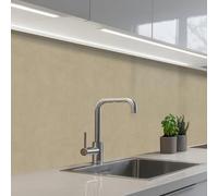 KitchenYeah© Credence Cuisine Sur Mesure 60x500 cm Plaque Adhesive Murale Panneau Decoratif Interieur Peel And Stick Mural Protection Mur Couleur sable - Texture granuleuse - Béton