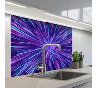 KitchenYeah© Credence Cuisine Sur Mesure 80x100 cm Plaque Adhesive Murale Panneau Decoratif Interieur Peel And Stick Mural Protection Mur Dynamique - Espace - Coloré